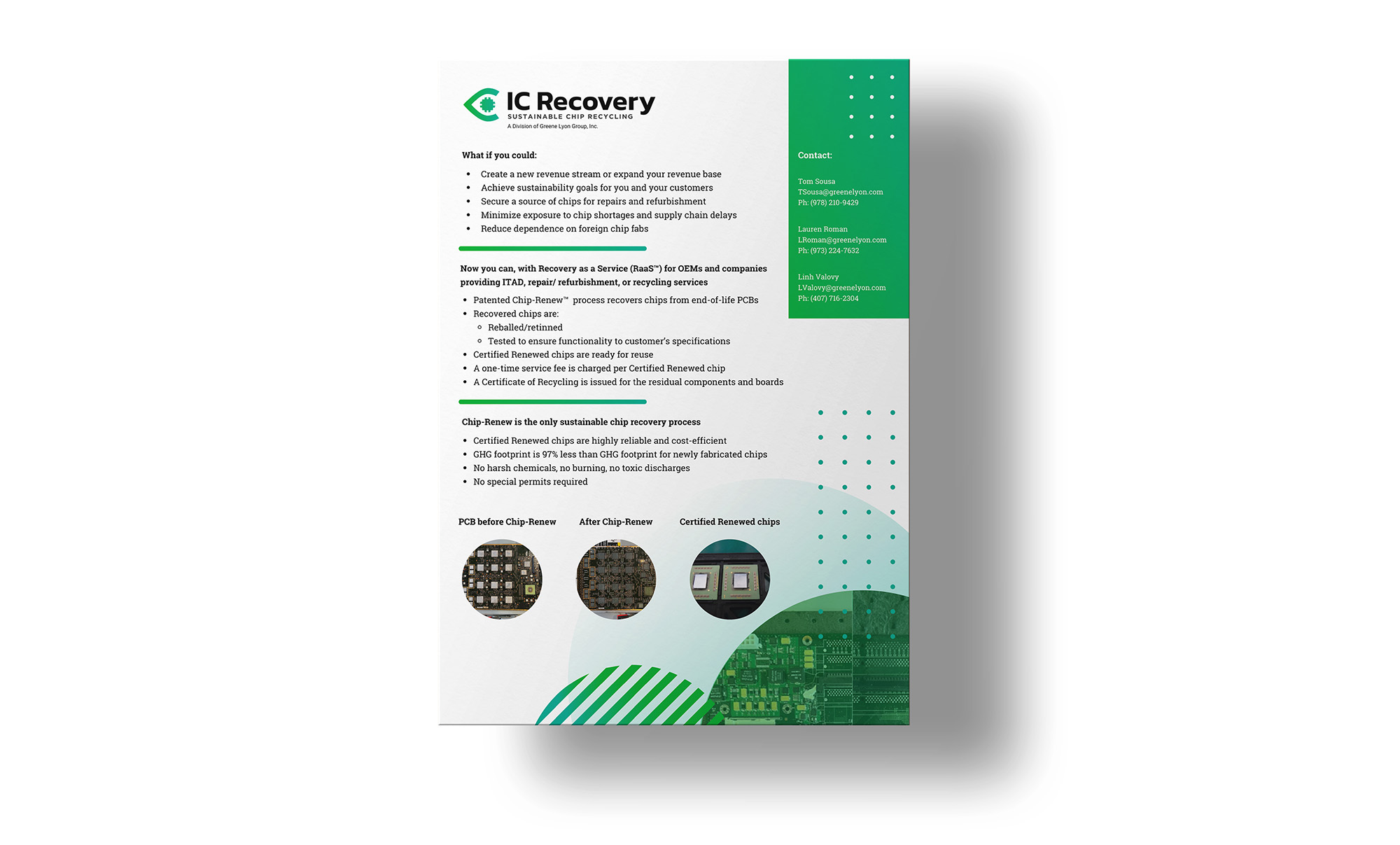 IC-recovery flyer design