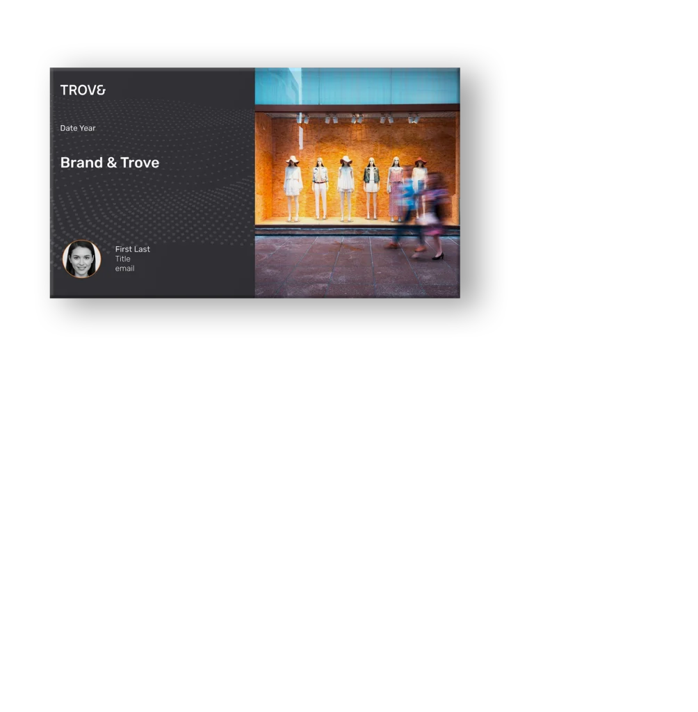 Trove presentation design cover